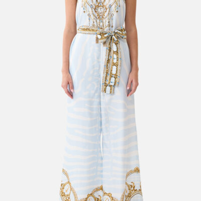 CAMILLA Tie Waist Strapless Jumpsuit Spirit OF Stripes - Image 1