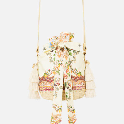 CAMILLA Tie Top Bucket Bag With Tassels VA VA Vintage - Image 1