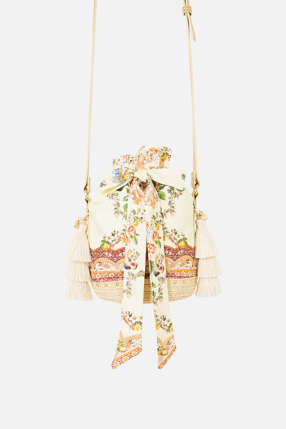 CAMILLA Tie Top Bucket Bag With Tassels VA VA Vintage - Image 1