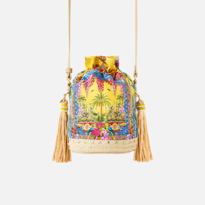 CAMILLA Tie Top Bucket Bag With Tassels Sultanahmet Summer - Image 2