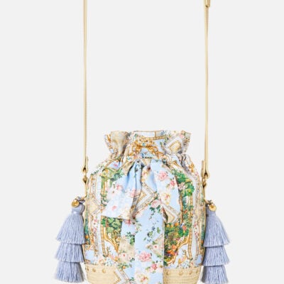 CAMILLA Tie Top Bucket Bag With Tassels Sisi Society - Image 1