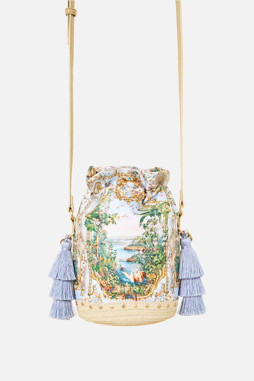 MNCAM131026140621280_2 CAMILLA Tie Top Bucket Bag With Tassels Sisi Society - Image 2