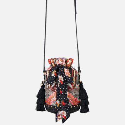 CAMILLA Tie Top Bucket Bag With Tassels Daughters OF Duende - Image 1