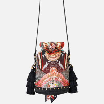 CAMILLA Tie Top Bucket Bag With Tassels Daughters OF Duende - Image 2