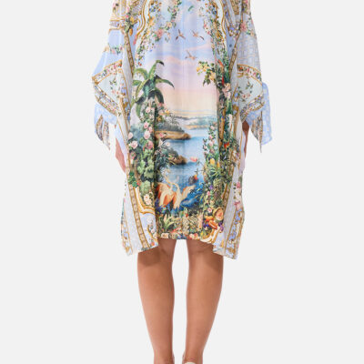 CAMILLA Tie Sleeve Short V Neck Kaftan Sisi Society - Image 2