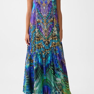 CAMILLA Tie One Shoulder Dress Cosmic Zoology - Image 1