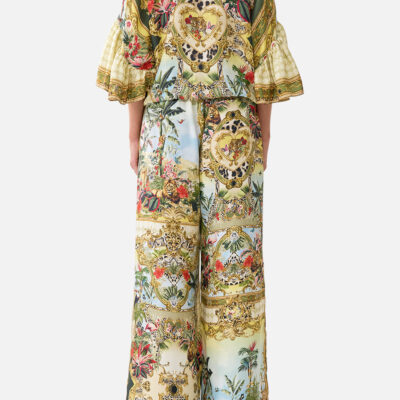 CAMILLA Tie Front Shirt With Sleeve Frill Wanderlust Empire - Image 2