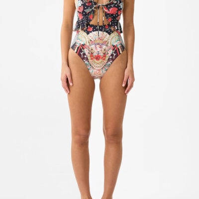 CAMILLA Tie Front One Piece With Frill Neck and Waist Daughters OF Duende - Image 1