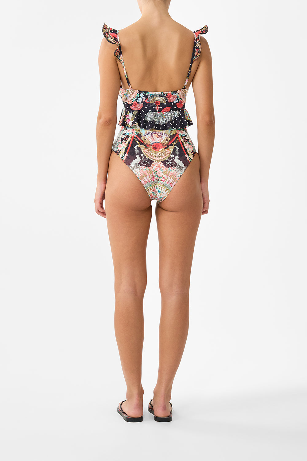 CAMILLA Tie Front One Piece With Frill Neck and Waist Daughters OF Duende - Image 2