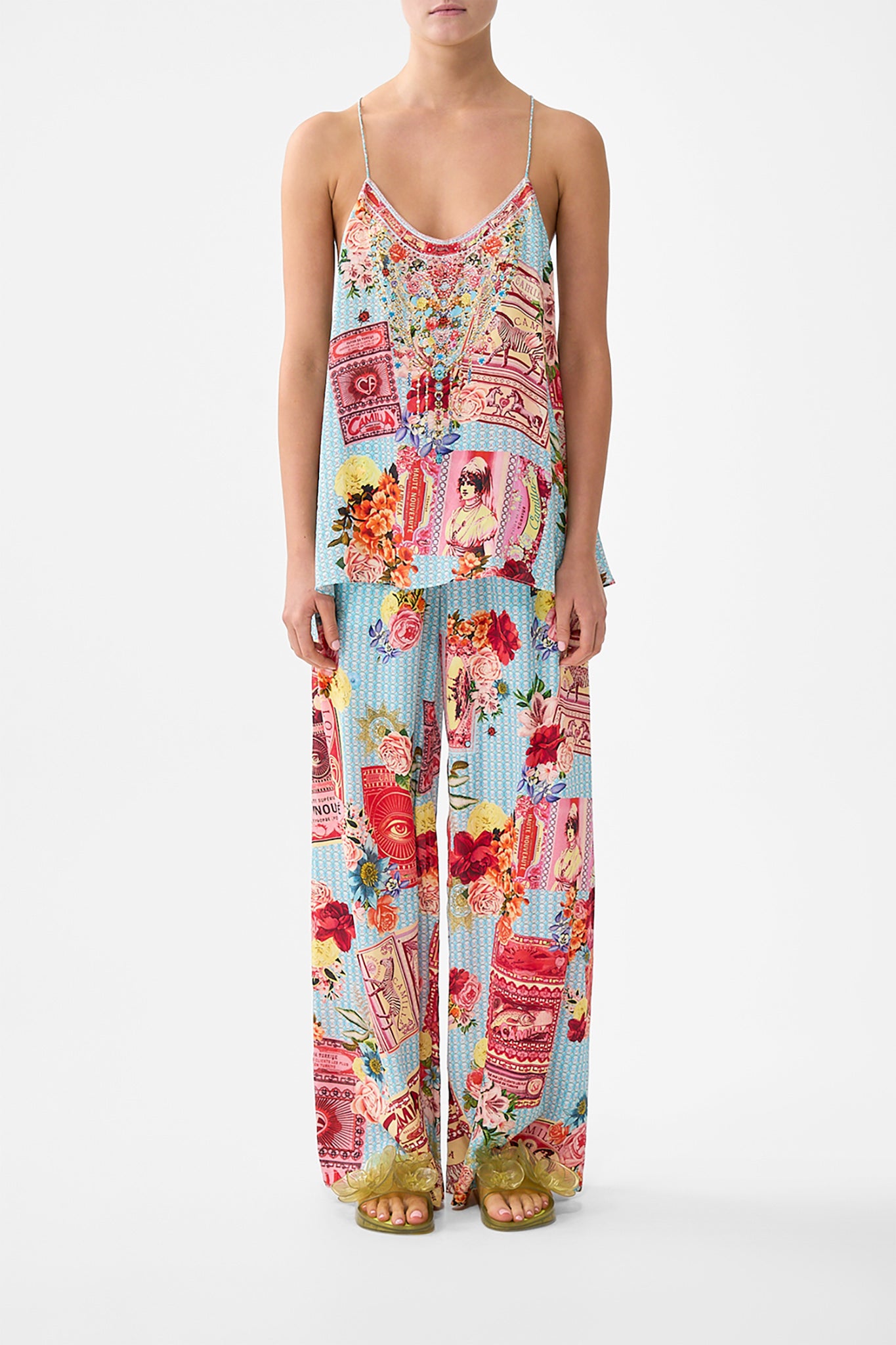 CAMILLA T-back Shoestring Top Papers and Curious Capers - Image 1