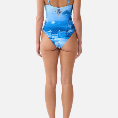 CAMILLA Sweetheart Neck One Piece W Tie Front Sweet Sacré Bleu - Image 2