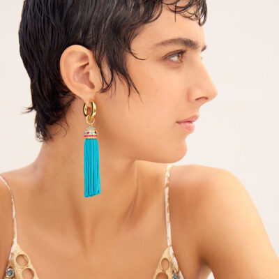 CAMILLA Sultans, Scribes & Shamans Tassel Earrings Gold - Image 2