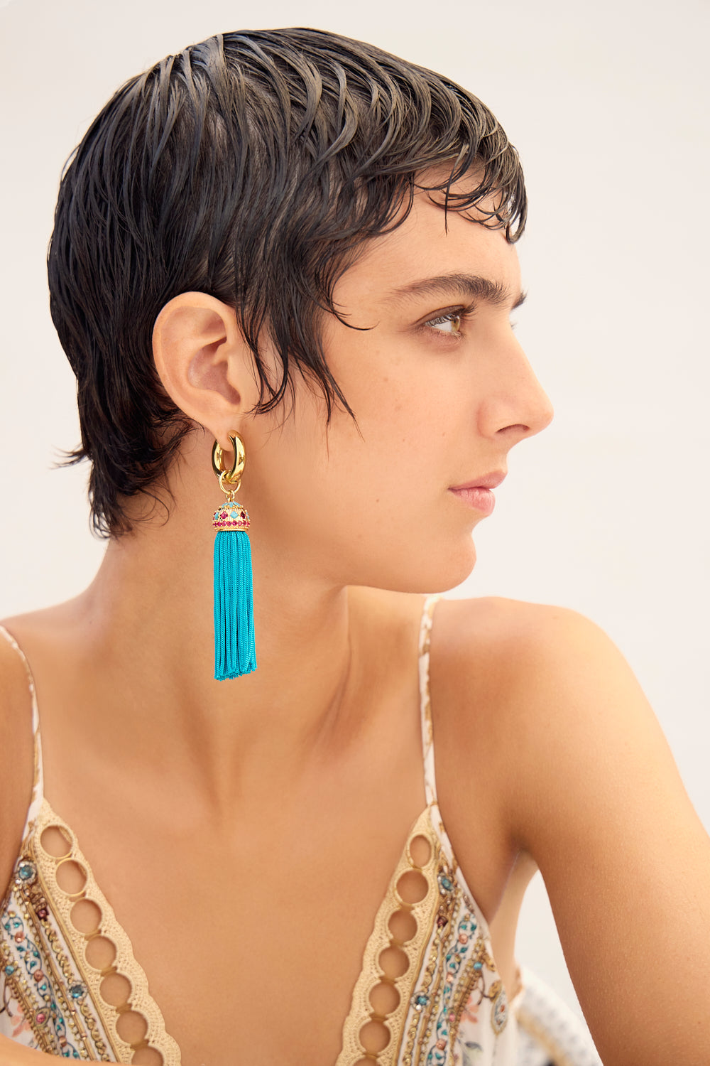 MNCAM131026140621355_2 CAMILLA Sultans, Scribes & Shamans Tassel Earrings Gold - Image 2