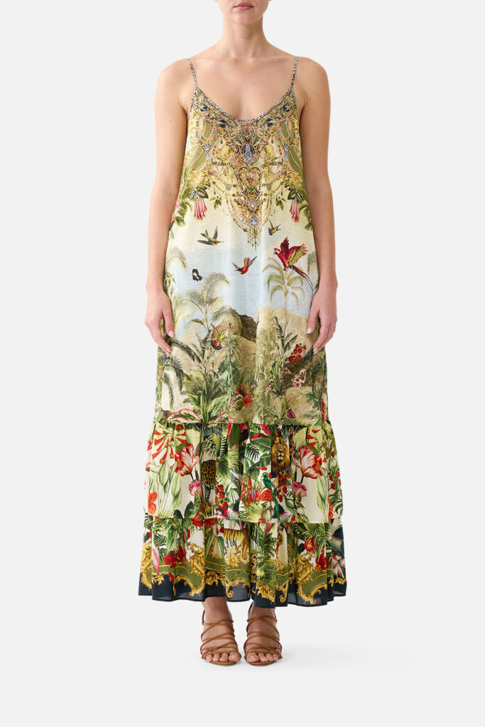 CAMILLA Strappy Maxi Dress With Tiers Wanderlust Empire - Image 1