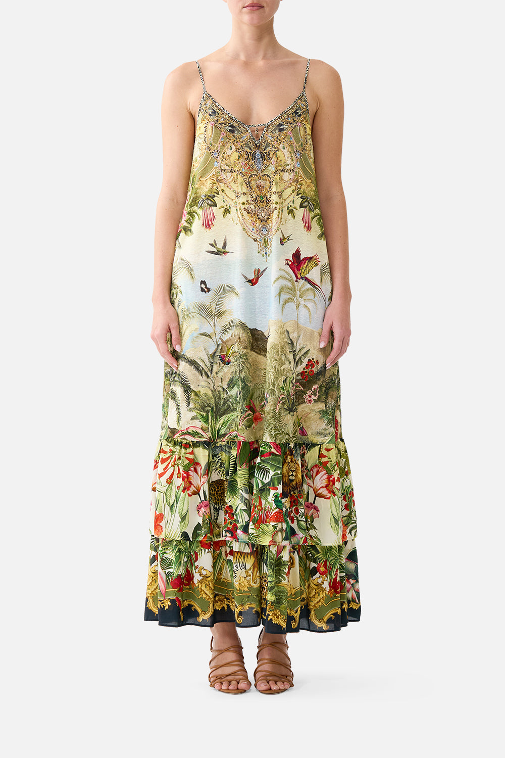 CAMILLA Strappy Maxi Dress With Tiers Wanderlust Empire - Image 1