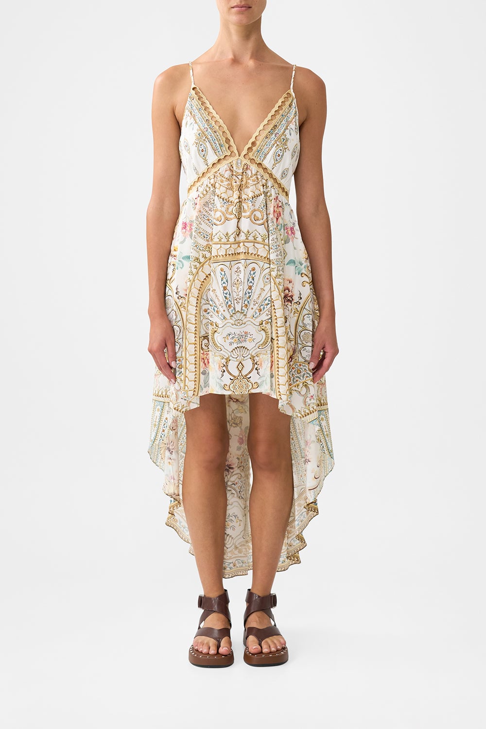 CAMILLA Strappy High Low Dress With Pockets Ottoman Dynasty - Image 1