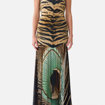 CAMILLA Strapless Jersey Dress With Silk Panel A Wink TO the Wild - Image 1