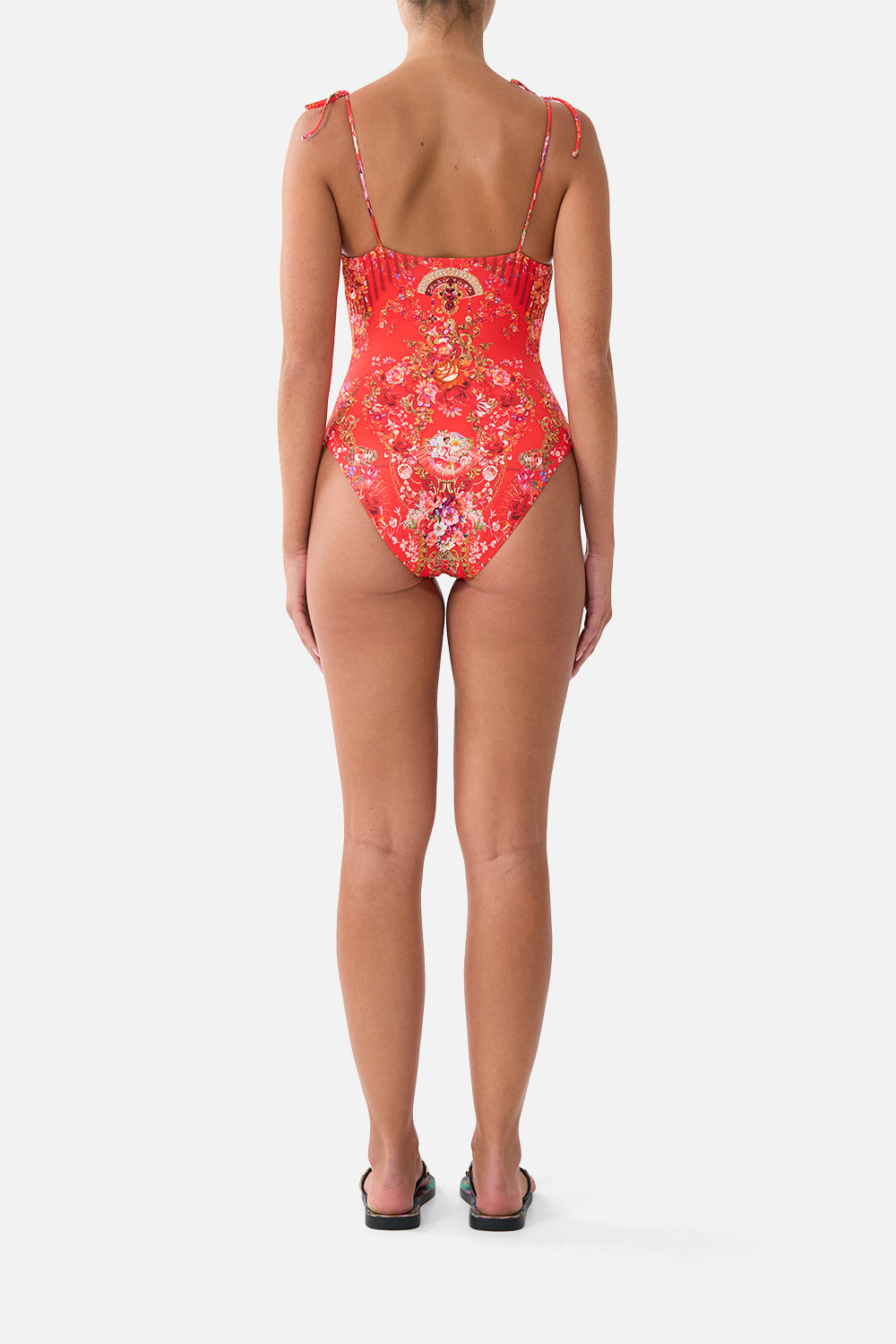 MNCAM131026140621373_2 CAMILLA Straight Neck One Piece With Rosette Detail Olé Olé - Image 2
