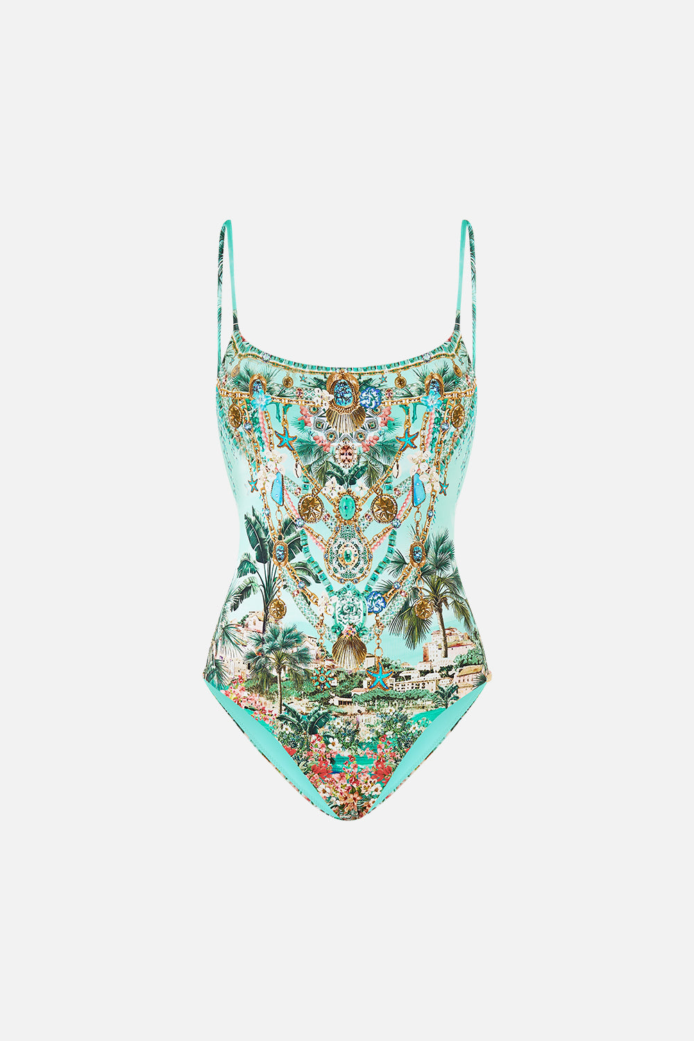 CAMILLA Straight Neck One Piece With Back Strap Detail Balearic Bebé - Image 3