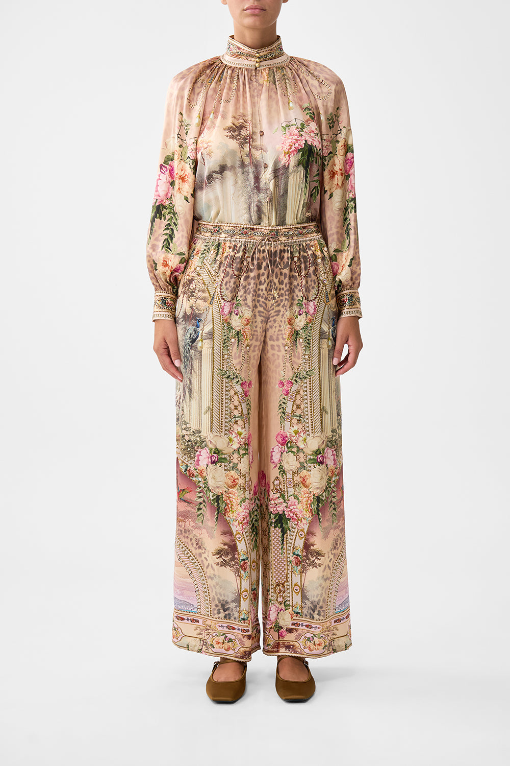 CAMILLA Straight Leg Pant Watercolour Wonderland - Image 1
