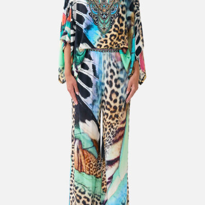 CAMILLA Straight Leg Jersey Pants With Side Panels Butterfly Bohemia - Image 1