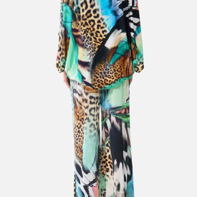CAMILLA Straight Leg Jersey Pants With Side Panels Butterfly Bohemia - Image 2