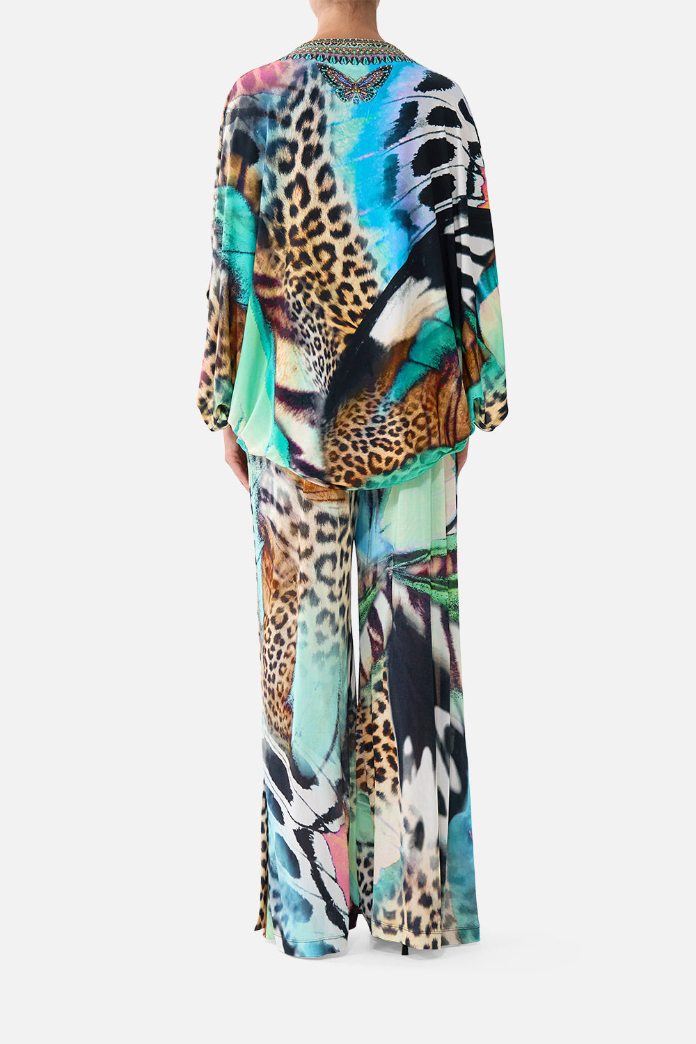 MNCAM131026140621393_2 CAMILLA Straight Leg Jersey Pants With Side Panels Butterfly Bohemia - Image 2