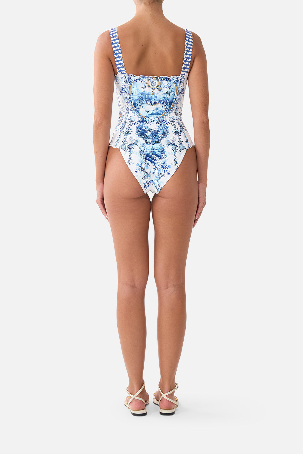 MNCAM131026140621397_2 CAMILLA Square Neck Wide Strap One Piece the Porcelain Parlour - Image 2