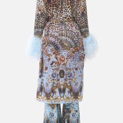 CAMILLA Split Cuff Soft Coat With Feathers Fiesta, Siesta, Repeat - Image 2