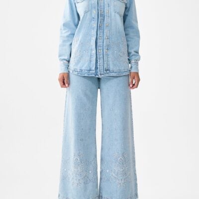 CAMILLA Sophy Kitsch Stitch Relaxed Shirt Denim - Image 1