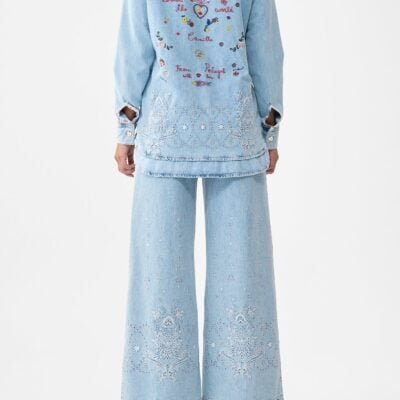 CAMILLA Sophy Kitsch Stitch Relaxed Shirt Denim - Image 2