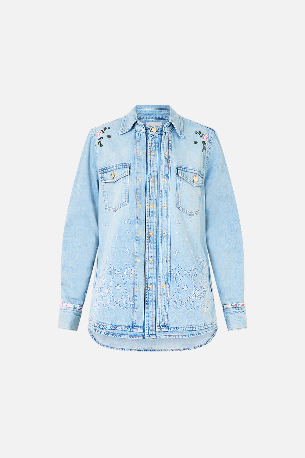MNCAM131026140621407_3 CAMILLA Sophy Kitsch Stitch Relaxed Shirt Denim - Image 3