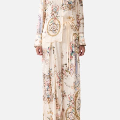 CAMILLA Soft Wide Leg Pant With Tie Detail Twilight - Image 1