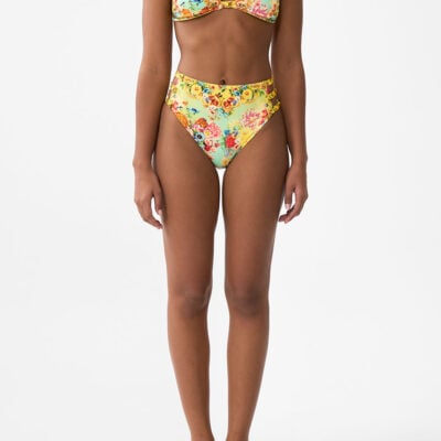 CAMILLA Soft Underwire Bikini Top With Button Straps Aromatic Tiger Flower - Image 1