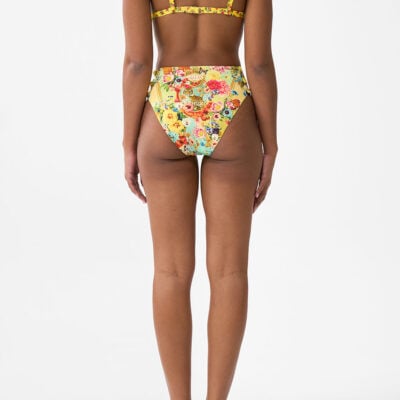CAMILLA Soft Underwire Bikini Top With Button Straps Aromatic Tiger Flower - Image 2
