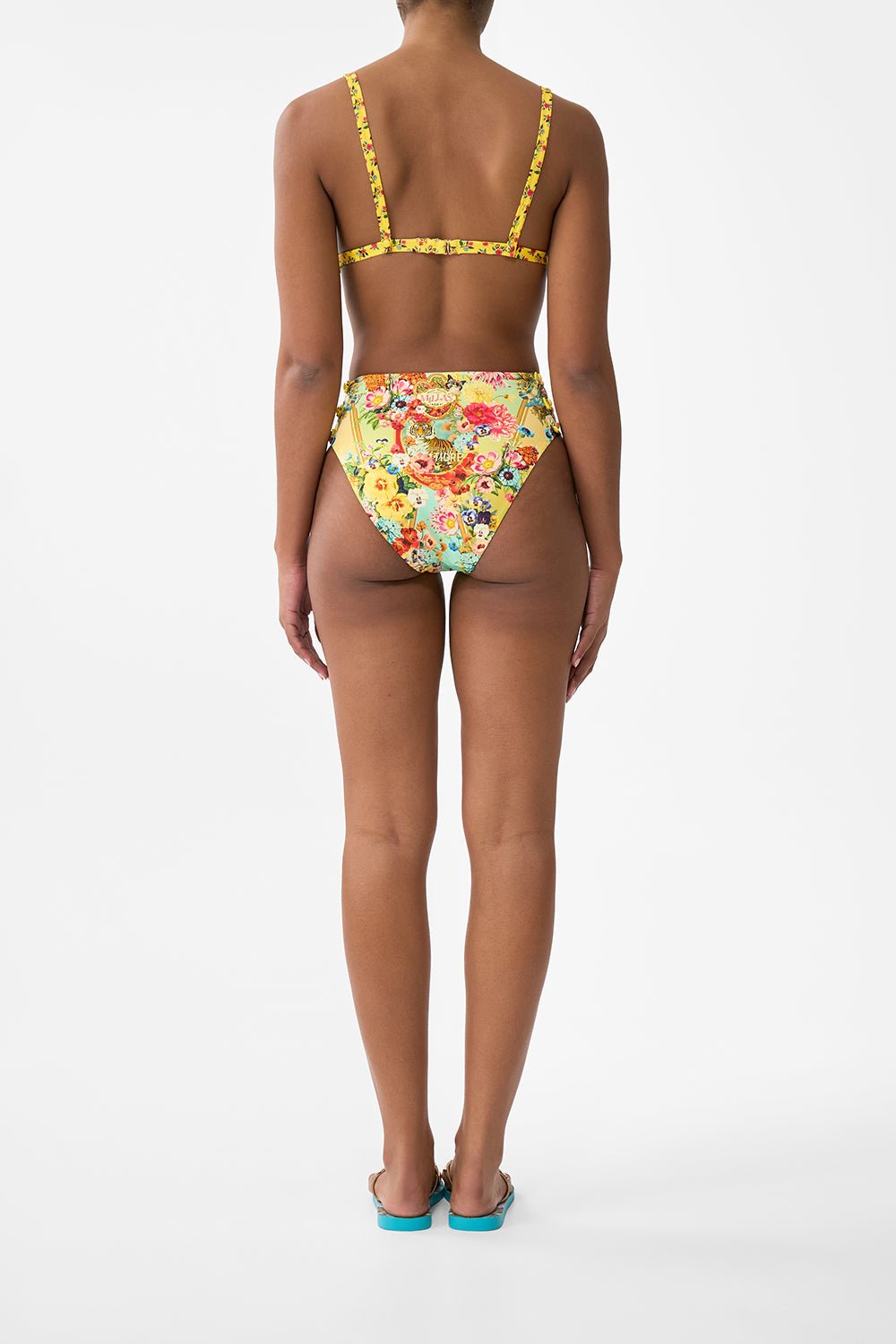 MNCAM131026140621409_2 CAMILLA Soft Underwire Bikini Top With Button Straps Aromatic Tiger Flower - Image 2