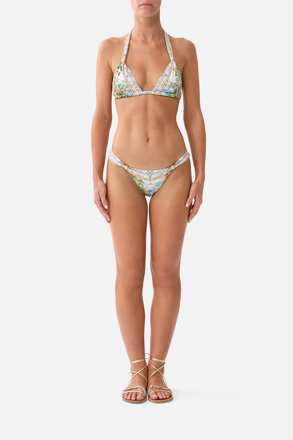 CAMILLA Soft Thick Tie Tri Bikini Set With Trims Sisi Society - Image 1