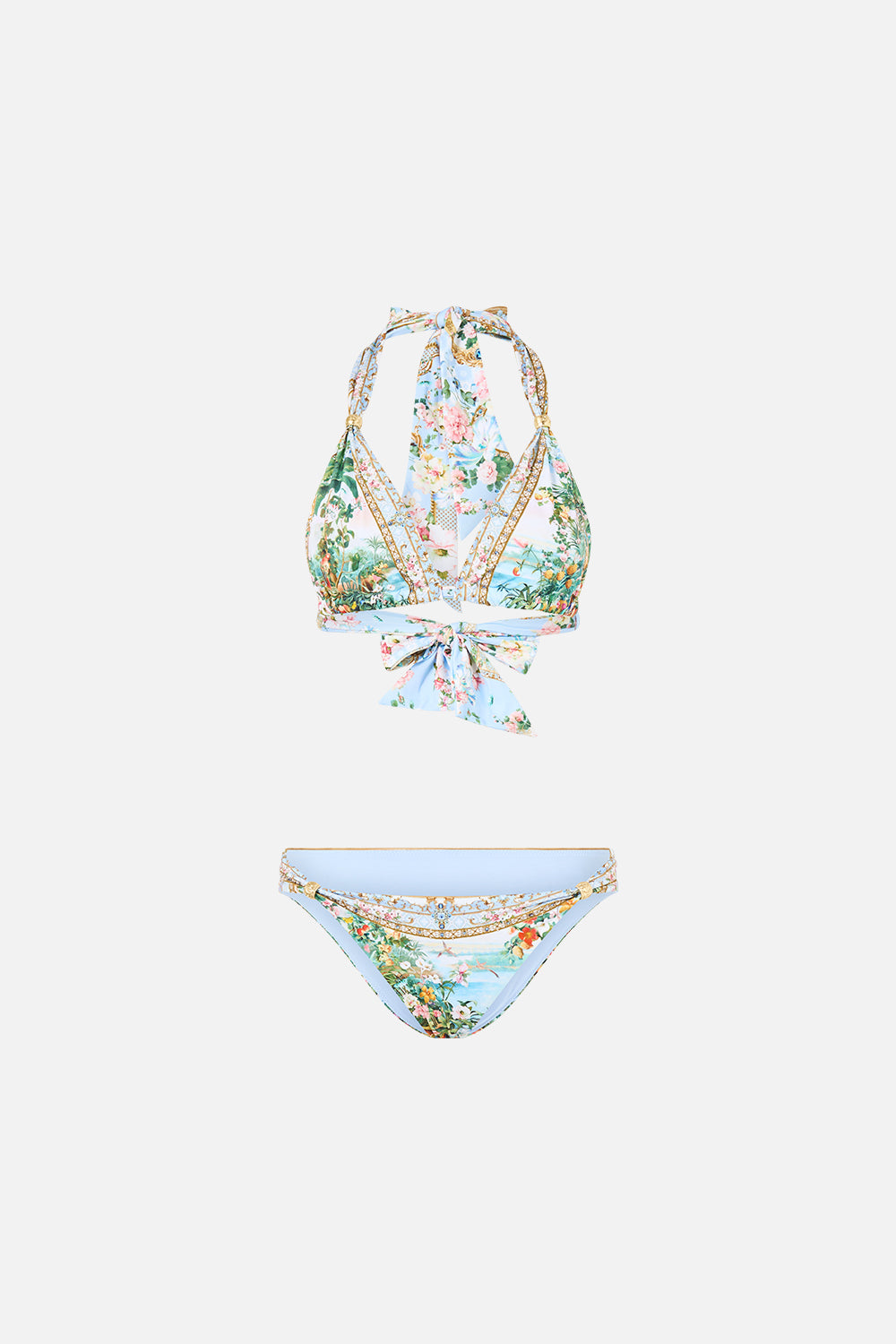CAMILLA Soft Thick Tie Tri Bikini Set With Trims Sisi Society - Image 3