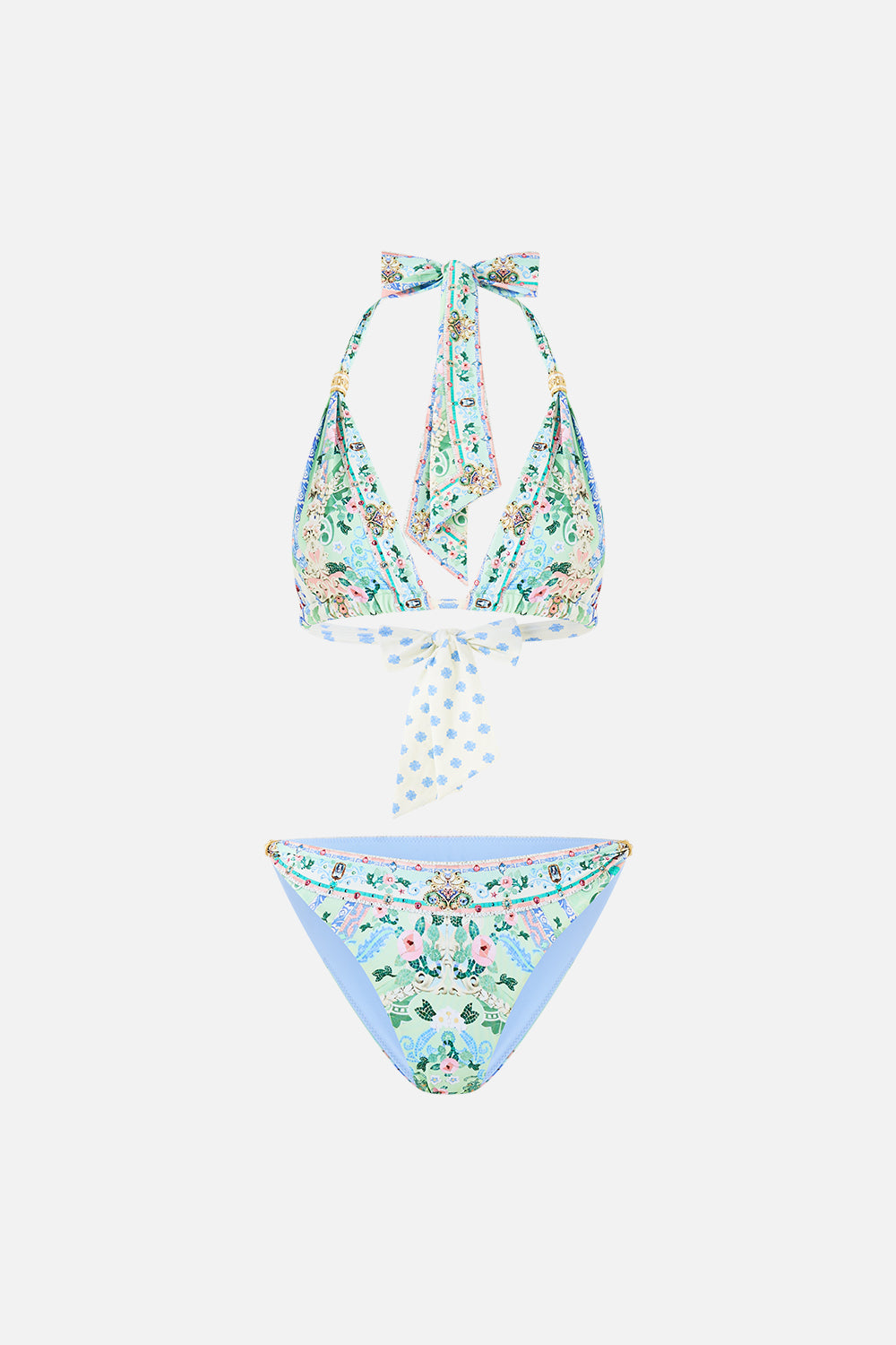 MNCAM131026140621411_3 CAMILLA Soft Thick Tie Tri Bikini Set With Trims Midsummer Mosaics - Image 3