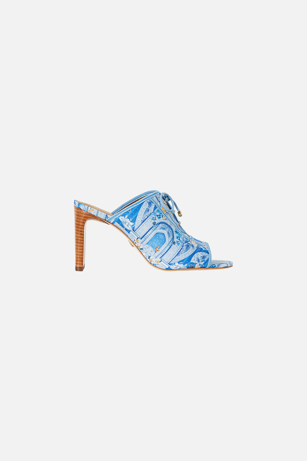 CAMILLA Sofia Lace UP Front Heel Mule DE Nada Granada - Image 1
