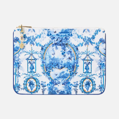 CAMILLA Small Canvas Clutch the Porcelain Parlour - Image 1