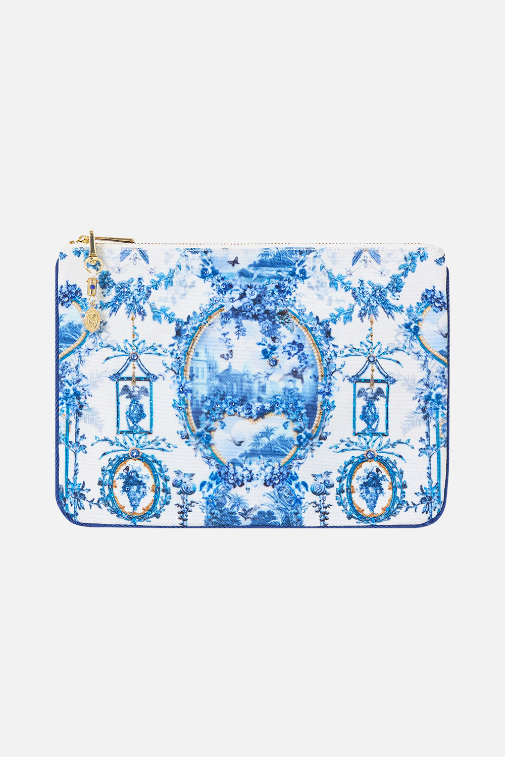 CAMILLA Small Canvas Clutch the Porcelain Parlour - Image 1