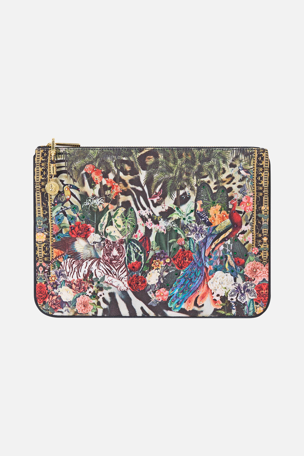 CAMILLA Small Canvas Clutch Leotigra Land - Image 1