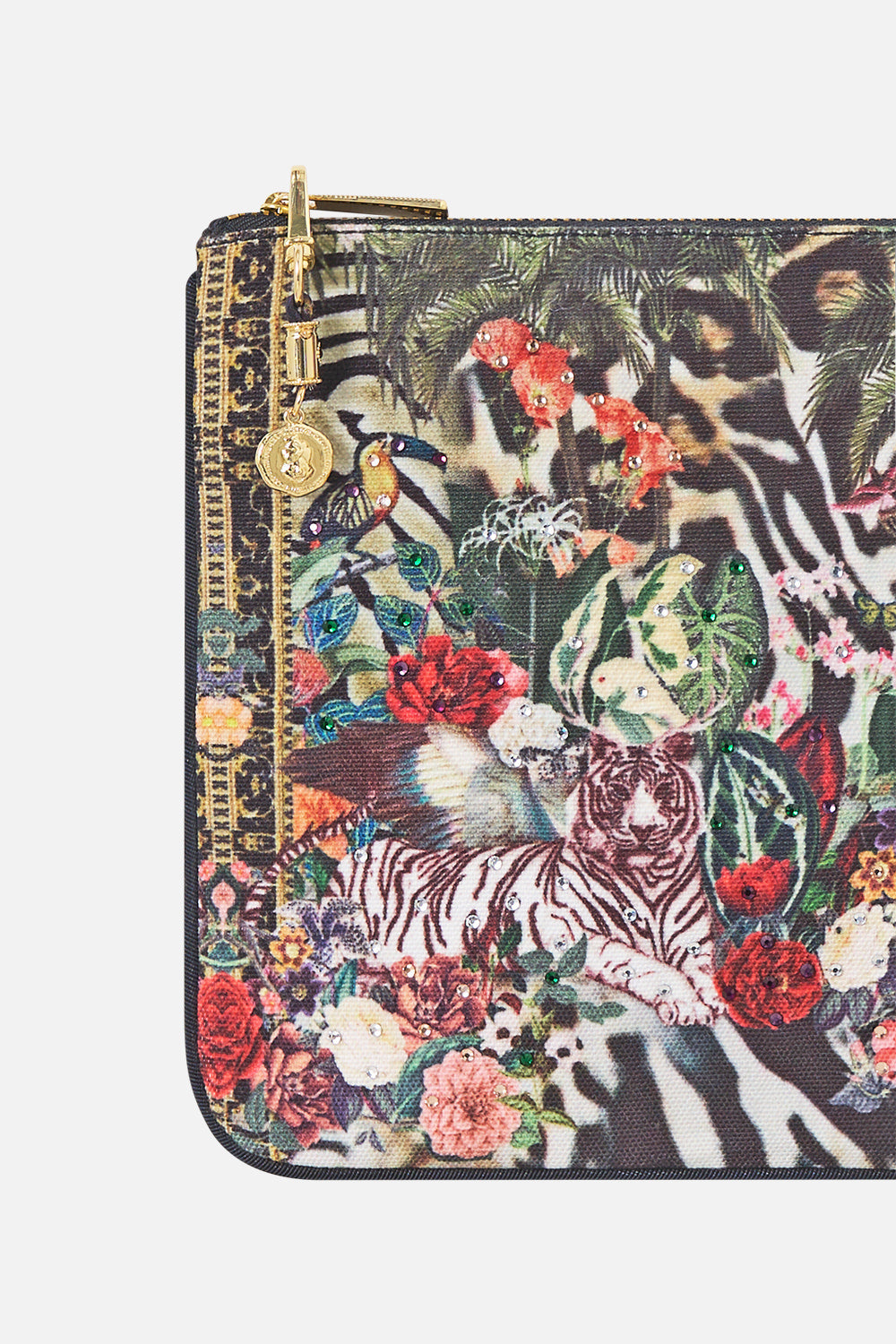 MNCAM131026140621444_3 CAMILLA Small Canvas Clutch Leotigra Land - Image 3