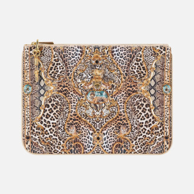 CAMILLA Small Canvas Clutch Leopard Libertine - Image 1