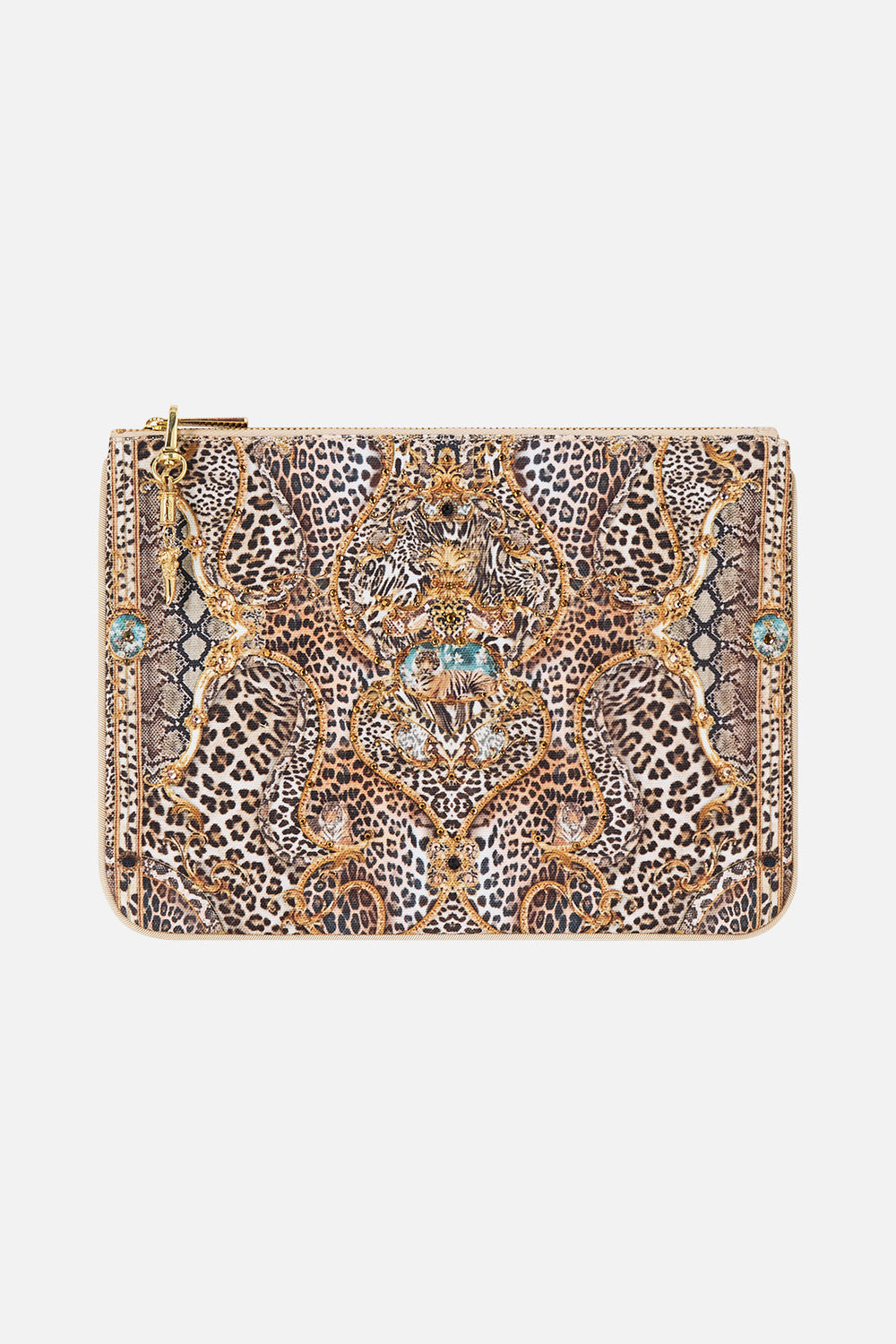 CAMILLA Small Canvas Clutch Leopard Libertine - Image 1