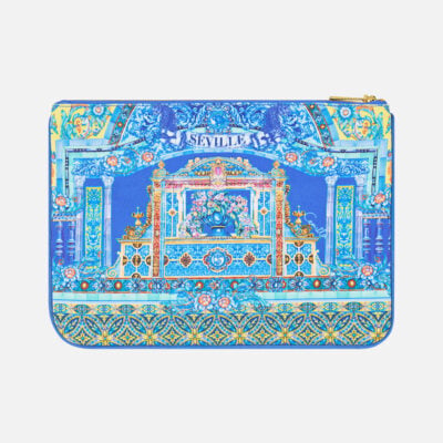 CAMILLA Small Canvas Clutch Beneath the Andalusian Sun - Image 2