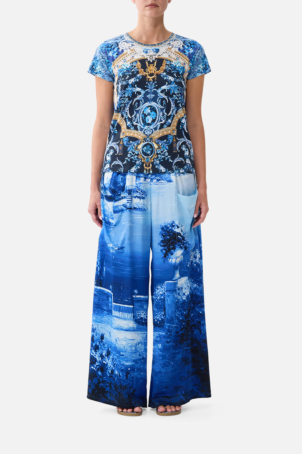 CAMILLA Slim Fit Round Neck T-shirt Sweet Sacré Bleu - Image 1