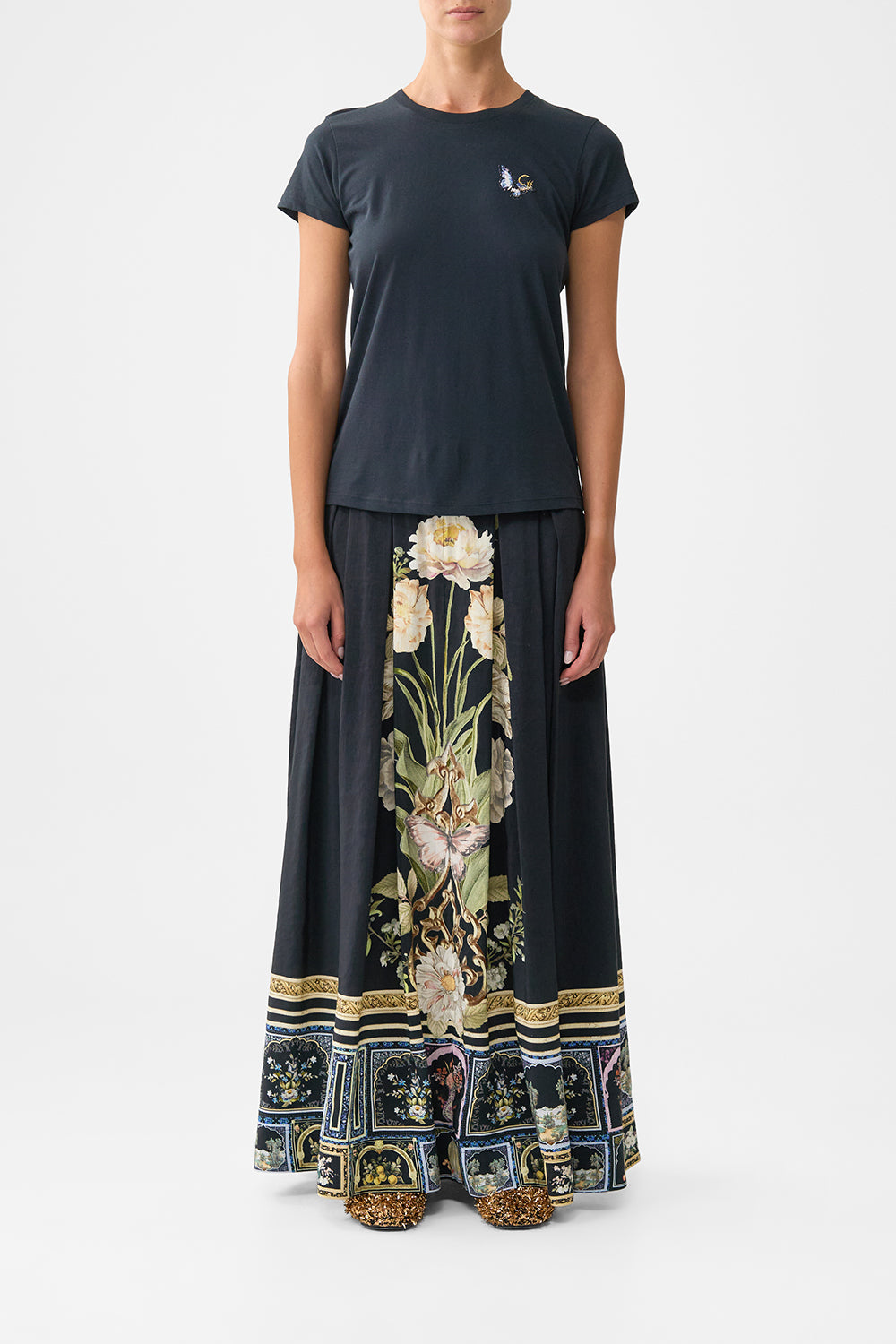 CAMILLA Slim Fit Round Neck T-shirt Ottoman Elegance - Image 1