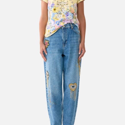 CAMILLA Slim Fit Round Neck T-shirt Darling Buds - Image 1